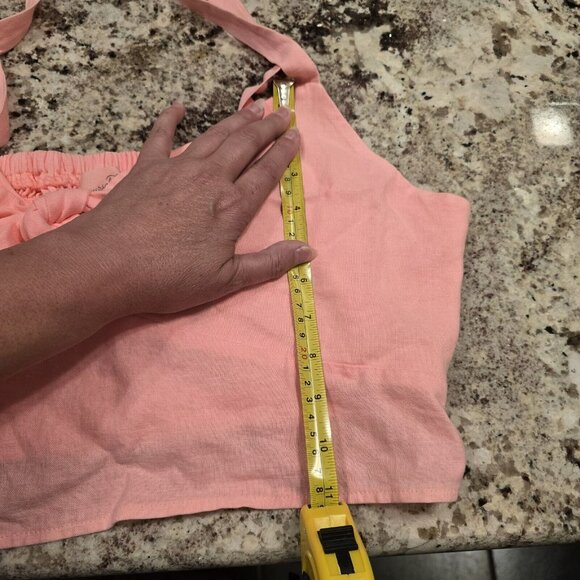 Universal Thread Women's Tie-Front Cropped Tank Top - Size XL Pink Parasol - Picture 9 of 12